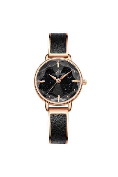 Kenneth Scott ساعة نسائية أنالوج بمينا سوداء - K23503-RBBB