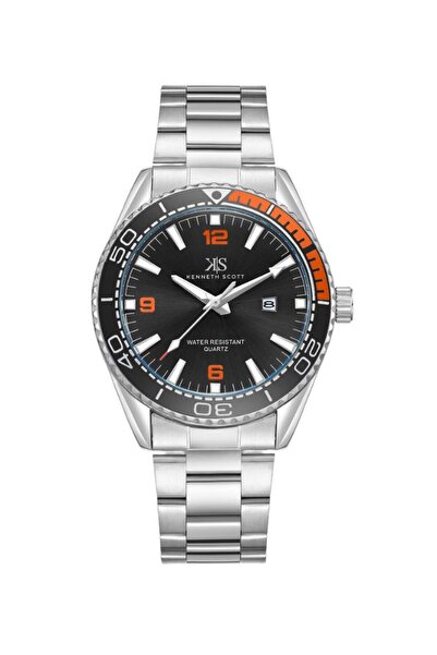 Kenneth Scott Men's Analog Black Dial Watch - K23024-SBSB