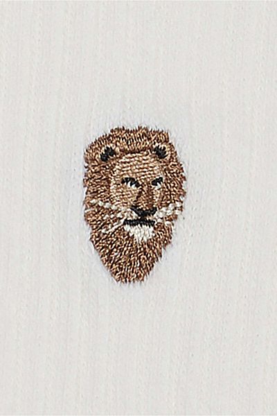WWF Market Lion Towel Socks - White