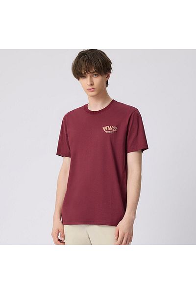 Giordano Men's Cotton Jersey Crewneck Short Sleeve Slim Fit WWS Print Tee