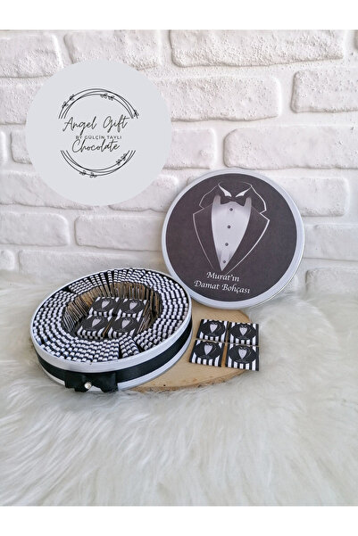 BUGİTO 80 Adet Damat Bohçası Temalı İsme Özel Hediyelik Çikolata