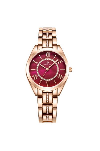 Kenneth Scott Women's Analog Red Dial Watch - K23510-RBKR