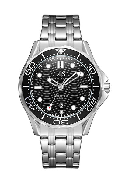 Kenneth Scott Men's Analog Black Dial Watch - K22009-SBSB