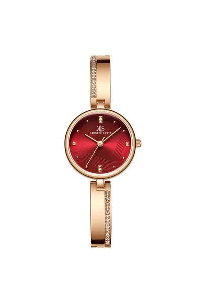 Kenneth Scott Women's Analog Red Dial Watch - K23506-RBKR