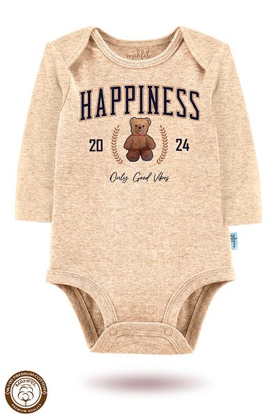 MAHFEL 2-Piece 100% Cotton Organic Printed Snap Fastener Baby Bodysuit
