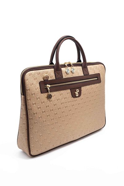 Silver Polo Ασημί & Polo Bronze - Καφέ SP1175 Γυναικείο Laptop & Χαρτοφύλακας