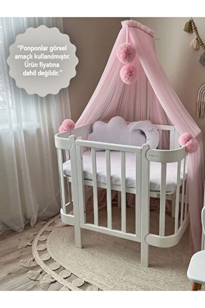 Kiddy Happy Pembe Beşik Cibinliği Ve Cibinlik Aparatı