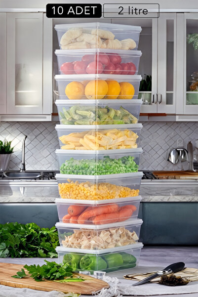 FAMİLOVE 2 Litre 10 Adet Hava Almaz Kendinden Kapaklı Buzdolabı Düzenleyici S...