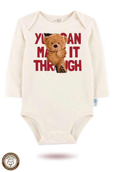 MAHFEL 2-Piece 100% Cotton Organic Printed Snap Fastener Baby Bodysuit