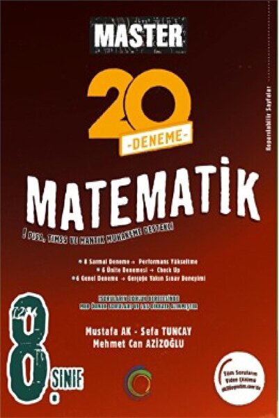Okyanus Yayıncılık Okyanus 8.sınıf Master Matematik 20 Li Deneme