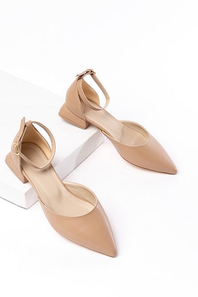 DURUNUN BUTİĞİ Toffy Nude (3 cm Heels) Pointed Toe Heeled Shoes