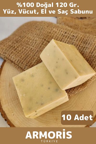 Armoris New Fragrant Hand Face Hair Body Skin Care 100% Natural Herbal Sard Soap 120g - 10 Pcs