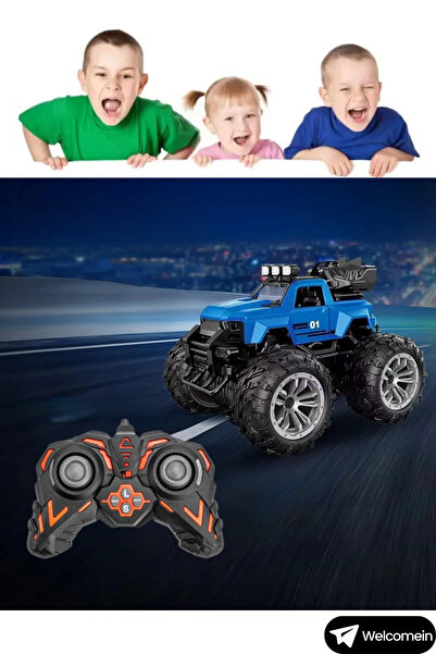 welcomein Oyuncak Uzaktan Kumandalı Duman Atan 4X4 Şarjlı Hız Vites Tuşlu Araba Buhar Atar Jeep Araba