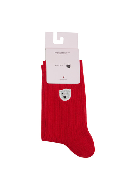 Reflect Studio Lion Towel Socks - Red