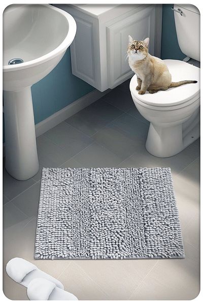 CottonCrafty Cotton Tufting Water Absorbent Χαλάκι Μπάνιου, Χαλί Μπάνιου Ζυμαρικά 60x50 cm
