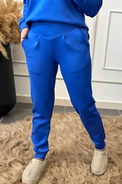 TLG GİYİM Γυναικείο παντελόνι με ψηλόμεσο σχέδιο Scuba