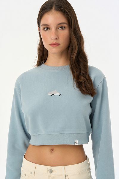WWF Market Κόλπος Muturu - SuperSoft Μπλε Crop φούτερ