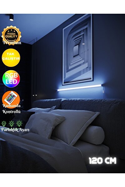 Genel Markalar Uzaktan Kumandalı  Led Abajur Aplik Gece Lambası Kumandali - Rgb Model