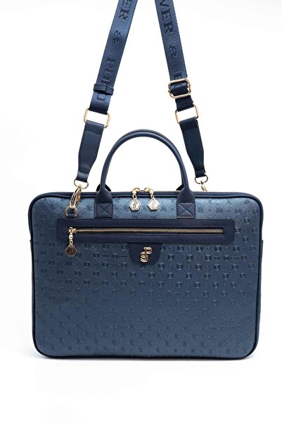 Silver Polo حقيبة كمبيوتر محمول وحقيبة يد نسائية باللون الفضي والبولو Laci - Laci SP1175