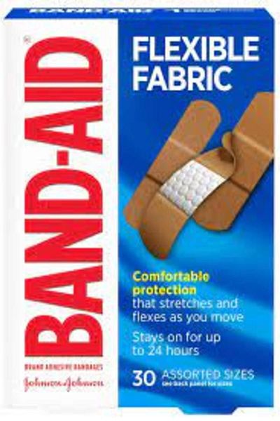 Johnson & Johnson Band-Aid Flexible Fabric Comfortable Protection 30 sizes