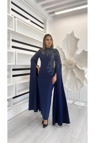 White Corner 2958 ÖZEL TASARIM ELBİSE EL İŞÇİLİĞİ