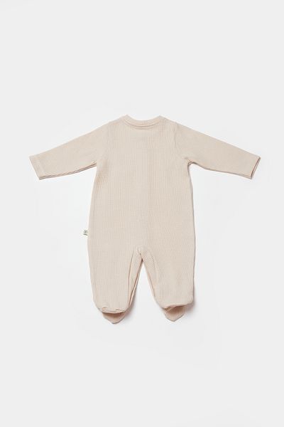 Biorganic Organic baby romper - beige |   100% organic cotton new waffle fabric and gots certified