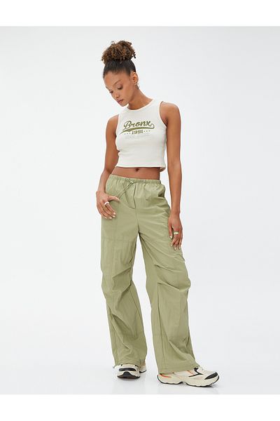 Koton Parachute Trousers with Elastic Waist and Leg Stopper