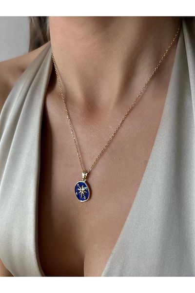İNN JEWELLERY Steel Necklace Tarnish-Free Antiallergic Pearlescent Figured (2 Years Importer Warranty)