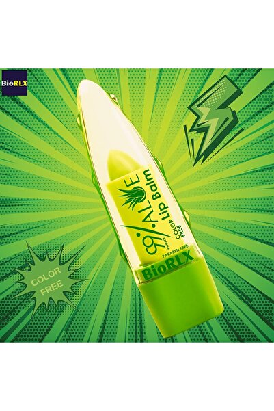 BioRLX %99 Aloe Vera Dudak Balmı Renksiz Dudak Bakım 3,5 G (3 ADET)