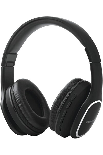 Volkano سماعات رأس بلوتوث كاملة الحجم من سلسلة Phonic - أسود VK-2002-BK