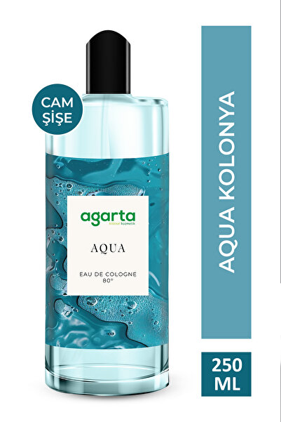 Agarta Cam Şişe 80 Derece  Aqua Kolonya 250 ml