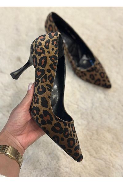 MİSS PARK MODA Leopard Women's Classic Heel Shoes