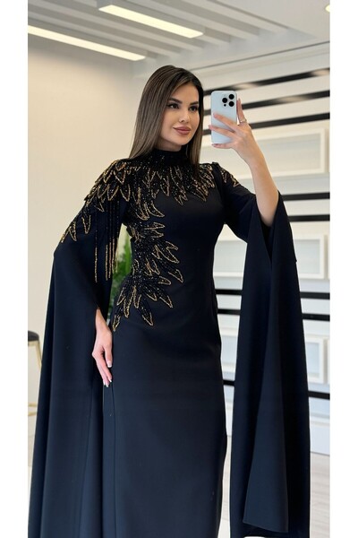 White Corner 2958 ÖZEL TASARIM ELBİSE EL İŞÇİLİĞİ