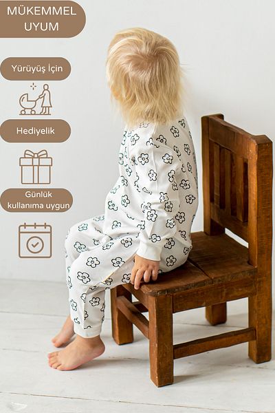 Vauva Baby Kids Girls Boys Printed Romper Seasonal Long Sleeve Elastic Jumpsuit