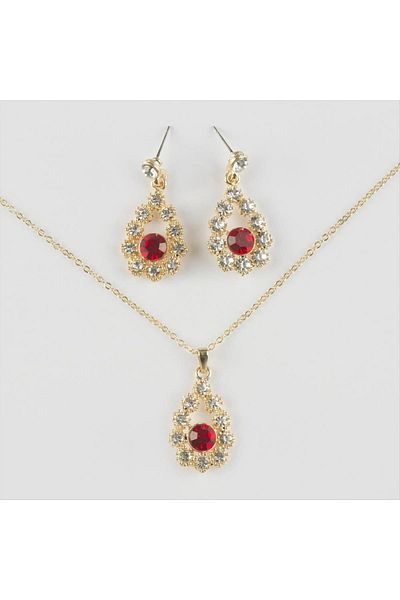 Bijuteri Net Jewelled Set Necklace