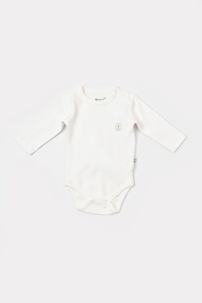 Biorganic Ecru Long Sleeve Organic Baby Body - Gots Certified