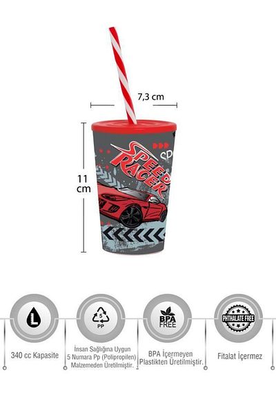 Herevin 340 Cc Patterned Glass with Straw-speed Race-crp