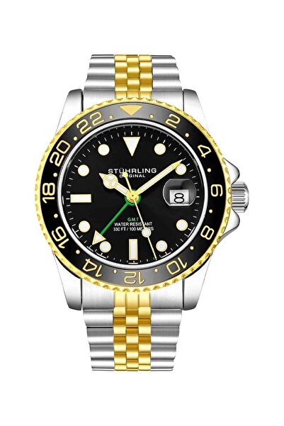 Stührling 3968.3 GMT 42mm Isviçre Üretimi Erkek Kol Saati