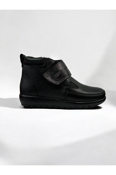 iskarpino Winter Genuine Leather Warm Velcro Women's Boots with Fur Inside