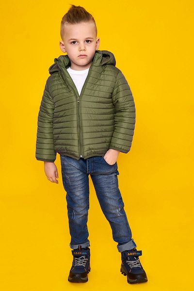 zepkids Khaki Color Hooded Long Sleeve Coat