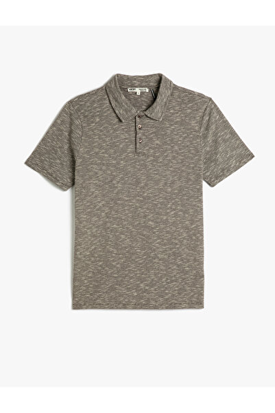 Koton Polo Neck T-Shirt Buttoned Short Sleeve