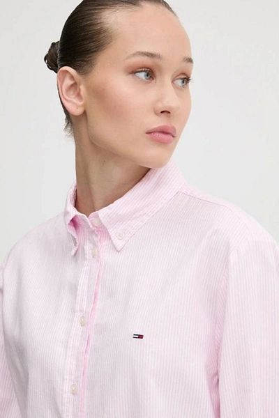 Tommy Hilfiger Women's Pink Regular Fit Shirt