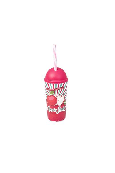 Herevin 470 cc Apple Patterned Glass with Straw - PP