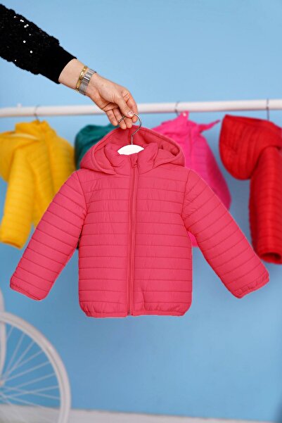 zepkids Hooded Long Sleeve Fuchsia Color Coat