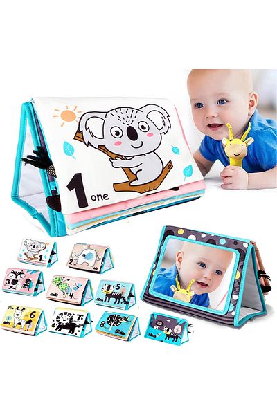Circle Toys Koala Tummy Time Activity Book - Rustling Soft Cloth