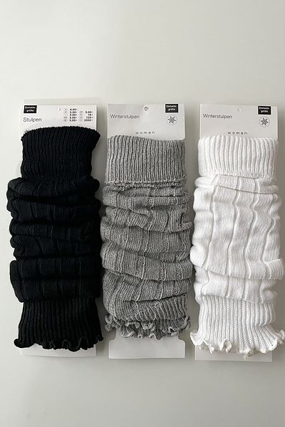 Hakan Collezione Първокласни дамски чорапи за аеробни обувки - Комплект от 3 черни и бели сиви