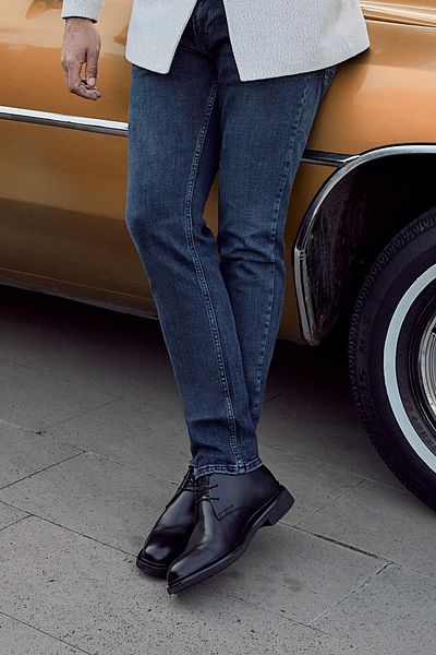 İmza Σκούρο Χακί Slim Fit Gabardine Denim Παντελόνι - 5 Τσέπες, Casual Style 1023245155