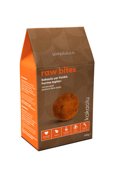 slimplus كرات الكاكاو النباتية الخالية من الغلوتين والتمر والفول السوداني 100...