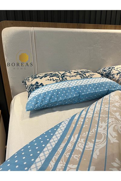 Boreas Home Комплект единични пликчета за завивка с ластик "Морски"