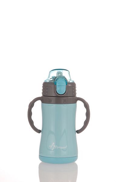 Penguen Children &Apos; S Thermos with a Capacity of 280 ml - Leak-Proof, Vacuum Insulated, Stainless Steel Straw
